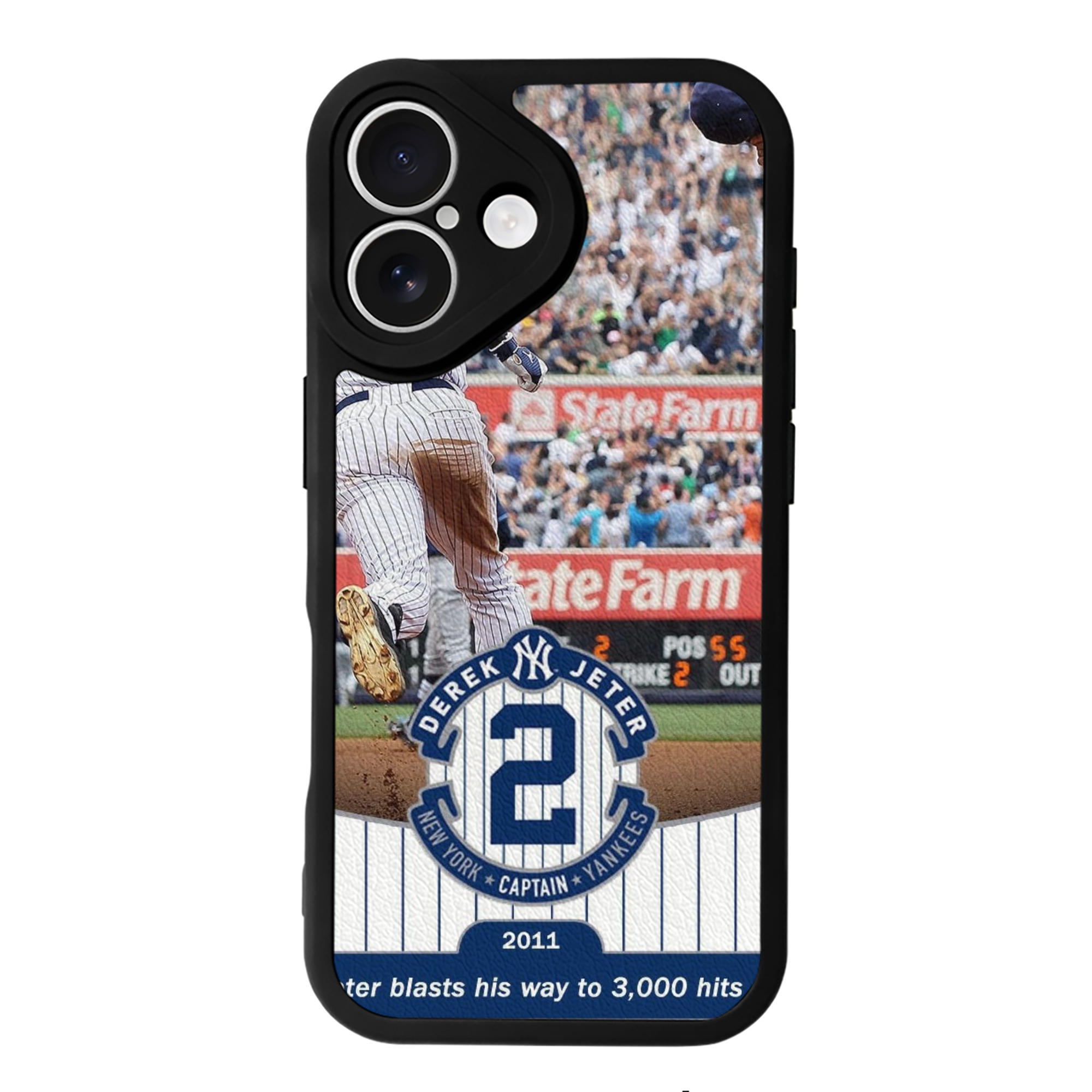 Derek Jeter 102 IPhone 16 Silicone Leather Case – UV Print, Lambskin Texture – Perfect Fit, Wireless Charging Compatible, Scratch Resistant, Precise Cutouts – Stylish Protection For IPhone 16
